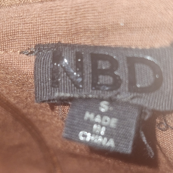 NBD by Revolve Britta Midi Cut Out Dress Brown Strapless Sz S - Picture 13 of 15